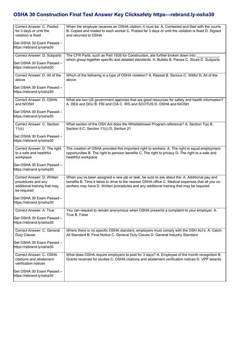 OSHA 30 Construction