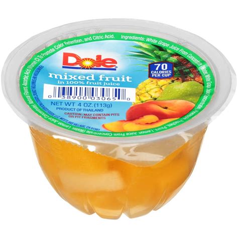 Buy Dole Fruit Bowls, Mixed Fruit in 100% Fruit Juice, 4oz, 36 cups ...