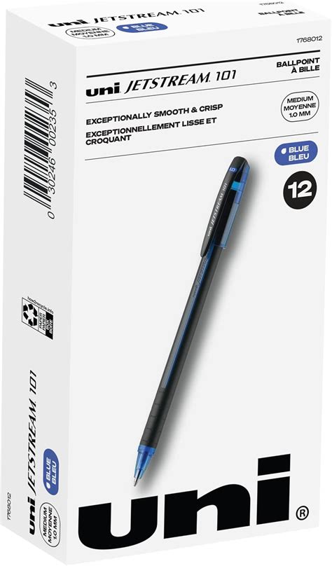 Buy uni-ball Jetstream 101 Ballpoint Pens Medium Point, 1.0mm, Blue, 12 ...