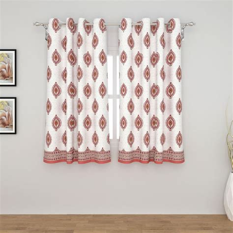 Buy India Inspired Set of 2 Printed Semi-Blackout Window Curtains from ...