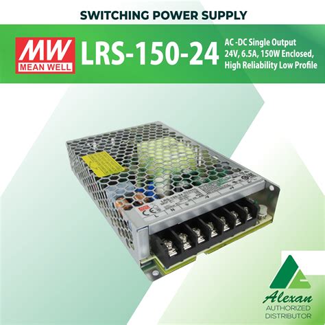 Mean Well LRS-150-24 AC-DC Enclosed Switching Power Supply - Alexan