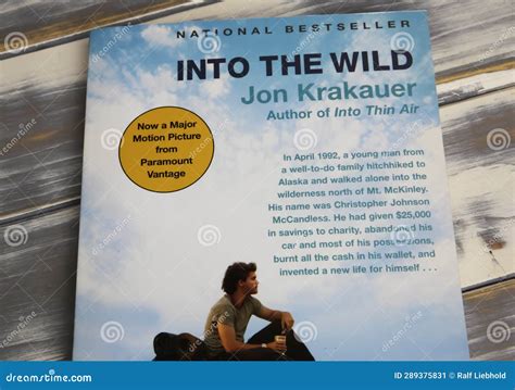 Closeup of Isolated Book Cover Jon Krakauer into the Wild Editorial ...