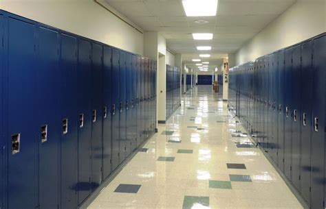 High School Hallway Lockers
