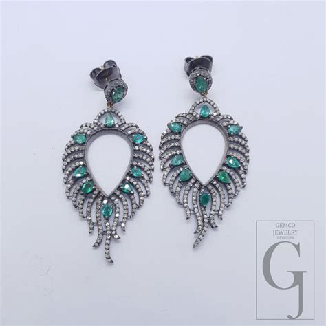 Pave Diamond Earrings – Gemco Jewelry New York Inc