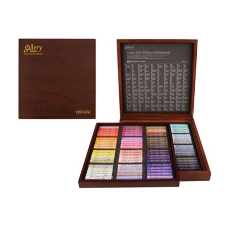 Mungyo Gallery Soft Oil Pastels Wood Box Set of 120 Multi Colors ...
