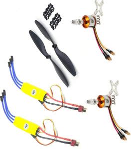 INVENTO 2Pcs 800KV BLDC Brushless Motor + 40A ESC + 1245 12X4.5 12 inch ...