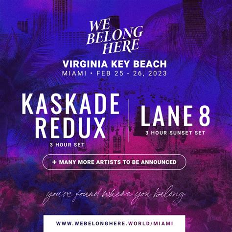 Kaskade And Lane 8 To Play Upcoming Edition Of We Belong Here In Miami ...