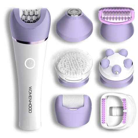 WOMENHOOD 6-in-1 Women's Epilator Kit: Epilate, Shave, Exfoliate, and ...
