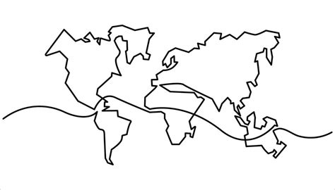 World Map Vector Line 的图像结果