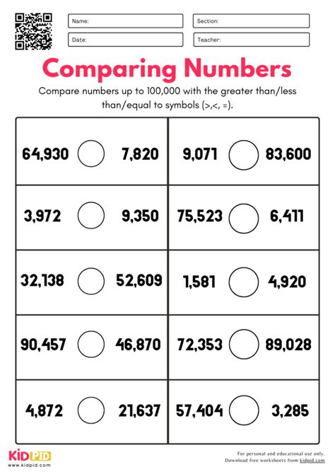 Image result for Comparing Numbers 3rd Grade