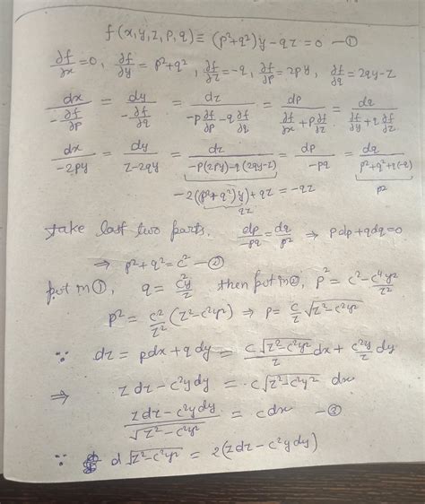 Derivation of charpits method