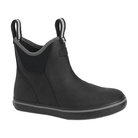 XTRATUF Women's 6" Black Leather Ankle Deck Boots XWAL000 - WOOKI.com