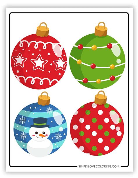 Christmas Ornaments Printable