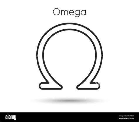 Omega uppercase line icon. Last Greek letter symbol. Ohm sign. Vector Stock Vector Image & Art ...