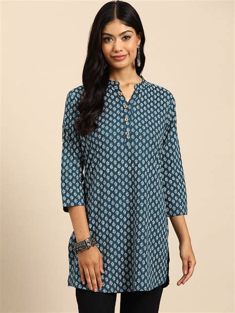 Floral Printed Straight Kurti – Bunaaiwalaa