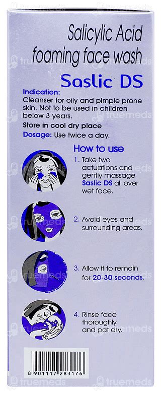 Saslic Ds Foaming Face Wash: Uses, Side Effects, Price & Substitutes