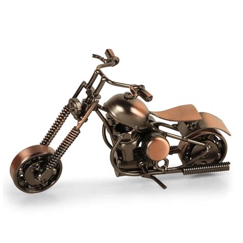Unique Arts Iron Bike Metal Motor Bike Miniature Showpiece, Large ...