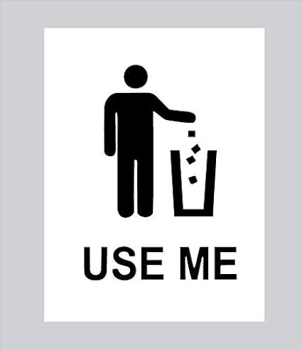 SIGN EVER™ Use Me Dustbin Sign Board Collage Office Signage Business ...