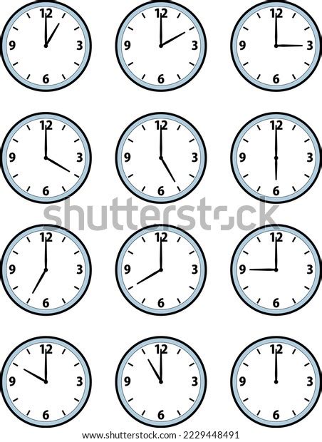 Image result for Number Line 12 Hour Clock