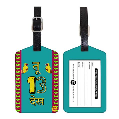 Buy Nutcase Designer Luggage Travel Baggage Tags Set of 2 with Name ...
