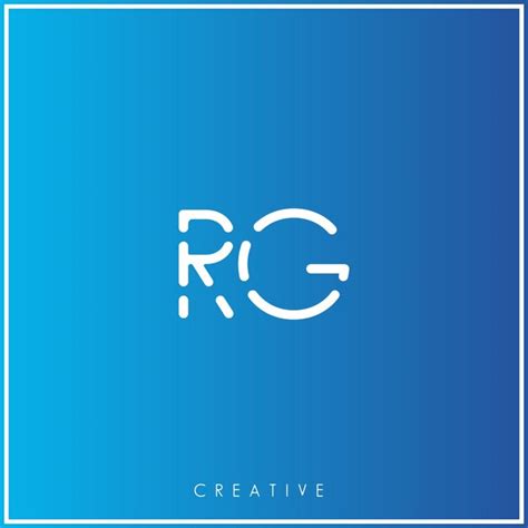 RG Creative letzteres Logo Design Premium Vector Creative Logo Vector ...