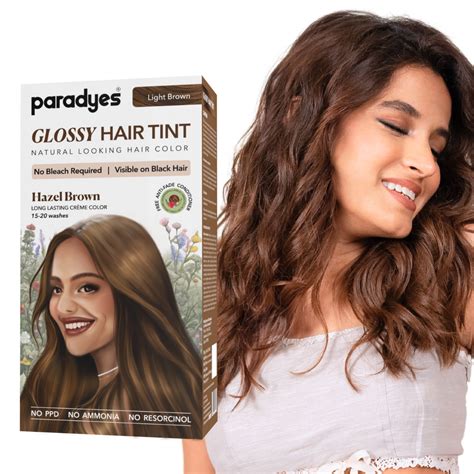 Buy Now Paradyes Hazel Brown Hair Tint | Glossy, Natural Look - No ...
