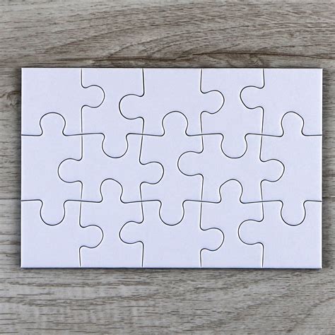 Kids Drawing Blank Jigsaw Puzzles | Pack of 10 White Puzzles (6 or 15 ...