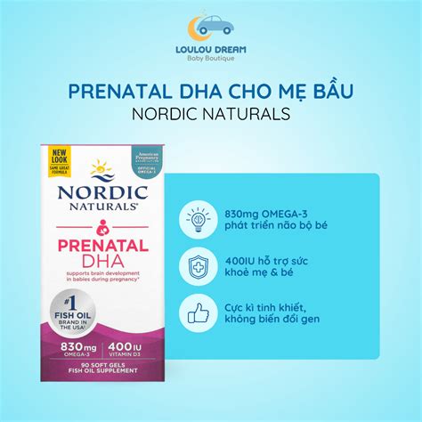 DHA cho mẹ bầu Nordic Naturals Prenatal DHA hỗ trợ sức khoẻ mẹ và bé 90 ...