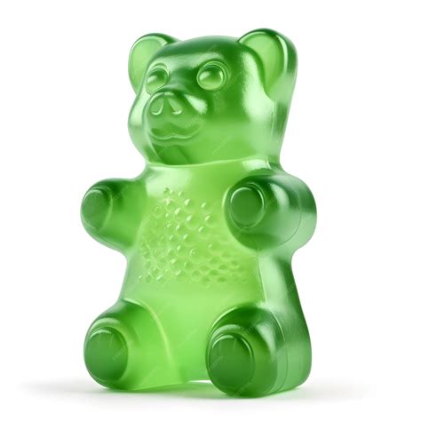 Premium AI Image | Green gummy bear isolated on white background