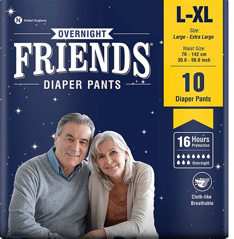 Buy FRIENDS PREMIUM ADULT DIAPERS PANT STYLE - 10 COUNT -(XL) WAIST 30 ...