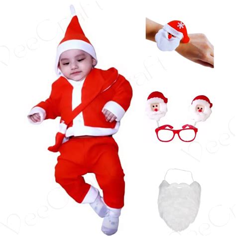 Buy VeeCraft Santa Claus Dress/Costume for Christmas Ideal for 3 to 6 ...