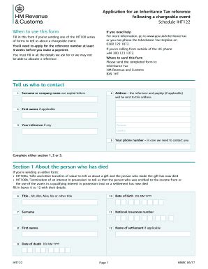 Fillable Online iht122 form Fax Email Print - pdfFiller