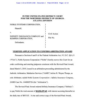 Noble/Citadel - Motion To Confirm Arbitration Award (00042104).DOCX ...