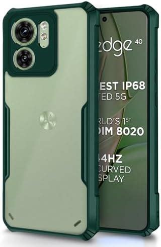 Pikkme Moto Edge 40 Back Cover | Crystal Clear Transparent Back | Ultra ...