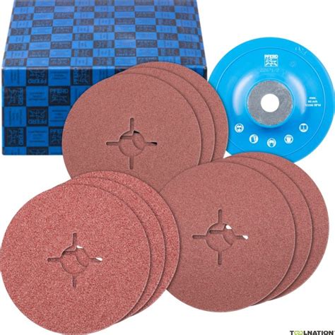 Pferd 64198001 Fibre disc set 10 piece corundum Ø 125 mm A36, 60, 80 ...