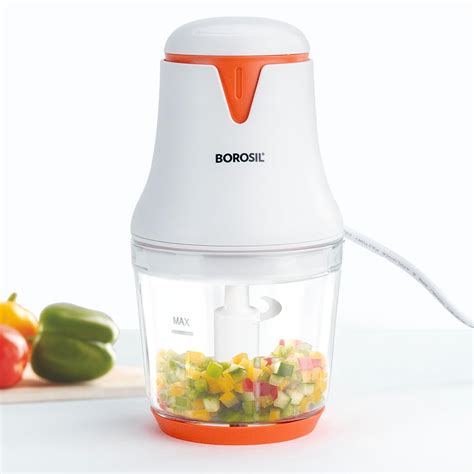 Buy Borosil Chef Delite 300 Watts Electric Chopper for Kitchen, Twin ...