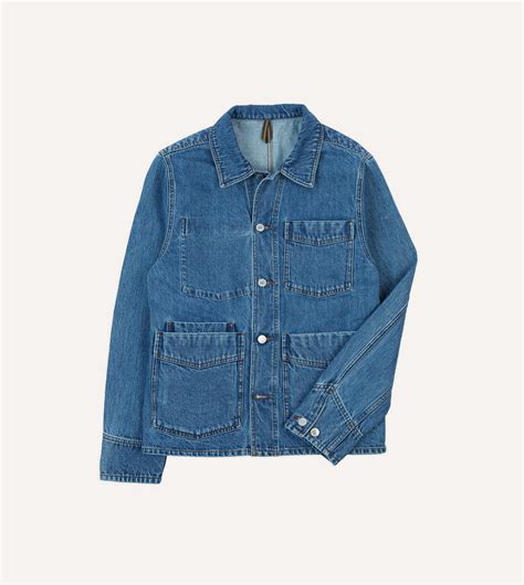 Bleach Wash Denim Work Jacket – Drakes