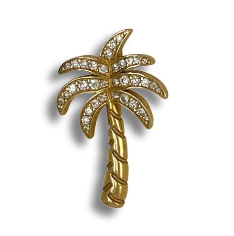Jason Of Beverly Hills 14k Yellow Gold and Diamond Palm Tree Pendant ...