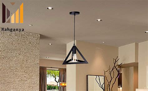 Buy Mahganya Triangle Ceiling Light (Black,Metal) Online at Low Prices ...