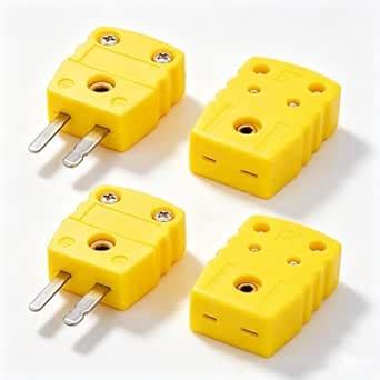 Twidec/2 Pair K Type Male Female Thermocouple Plug Adapter Cable Wire ...