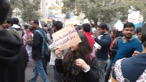 In pictures: Grim but festooned, JNU marches for liberty