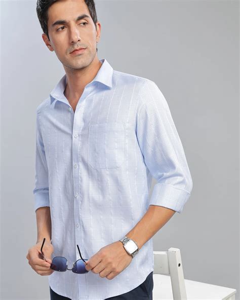 Buy United by Hope Whispering Blue Checks Shirt for men online – United ...