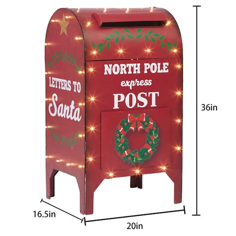 Holiday Living 36-in Freestanding Mailbox Light with White LED Lights ...