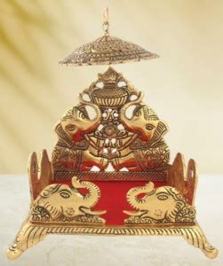 Lootnixx Handcrafted Singhasan for Laddu Gopal/Bal Gopal in Metal Gold ...