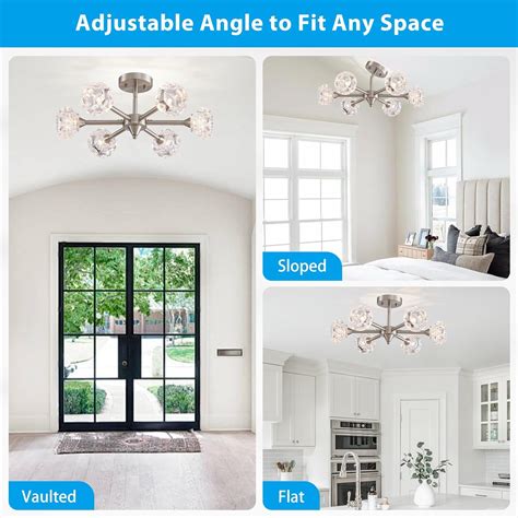 XINGQI Modern Sputnik Chandelier 6-Light Semi Flush India | Ubuy