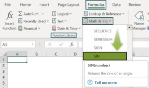 Image result for How to Graph a Sin Function in Excel