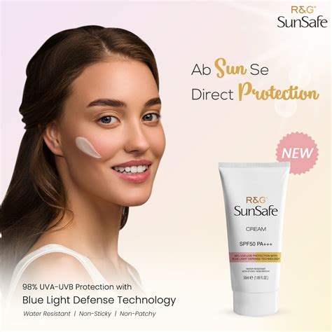 R&G SunSafe SPF 50 Sunscreen For Women & Men - Broad Spectrum PA ...