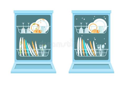 Open Dishwasher Vector Stock Illustrations - 819 Open Dishwasher Vector ...
