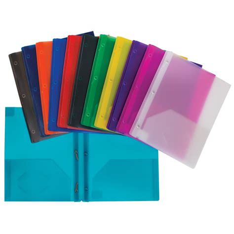 Duo Tang Translucide avec Attaches et Pochettes GEO | TS