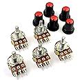 AVS COMPONENTS 5Pcs 10K ohm A10,B10 dual potentiometer, (D-SHAFT ...